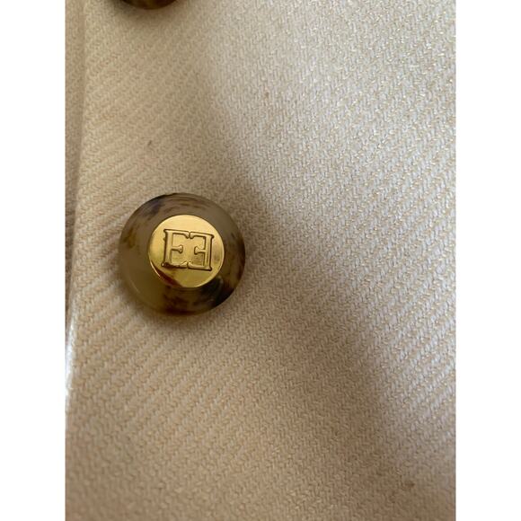 Escada Margaretha Ley Blazer size 38 Cream gold button - Picture 6 of 12